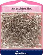 Curved Safety Pins, size 2, 150 pack 